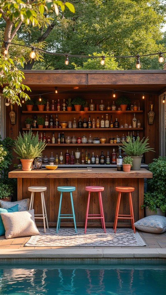 19 Smart Small Pool House Ideas That Maximize Tight Spaces stylish compact poolside bar