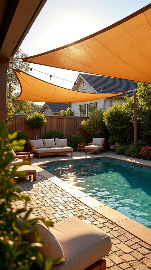19 Smart Above Ground Pool Shade Ideas For Breezy Afternoons stylish customizable shade structures