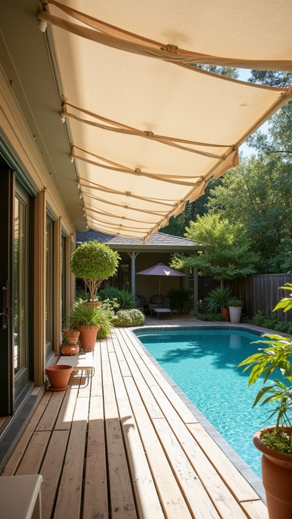 21 Thoughtful Pool Shade Design Ideas That Improve Comfort stylish durable poolside shade