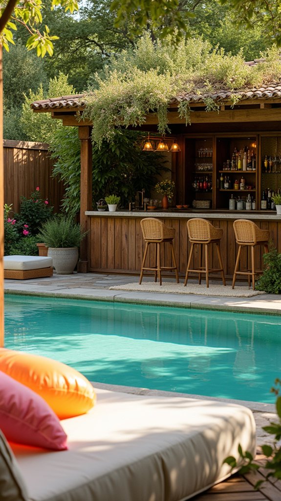 25 Luxury Pool House Ideas That Feel Like a Private Resort stylish outdoor bar oasis