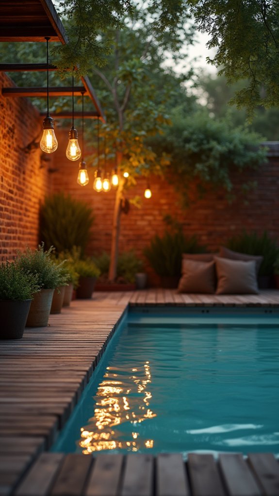 23 Warm Pool Wall Lighting Ideas That Wash Surfaces With Gentle Light stylish outdoor lighting enhancement