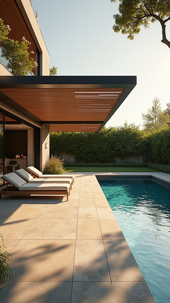 22 Modern Pool Pergola Ideas With Sleek Minimal Shapes stylish outdoor living spaces