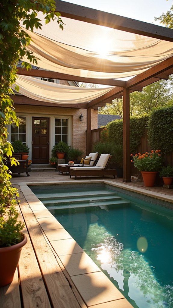 19 Smart Above Ground Pool Shade Ideas For Breezy Afternoons stylish pergola enhances aesthetics