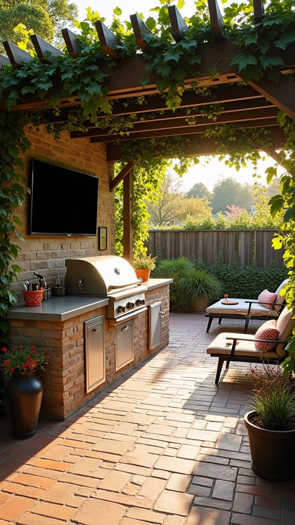 21 Trendy Pool Pergola With TV Ideas For Entertainment Outdoors stylish pergola outdoor kitchen