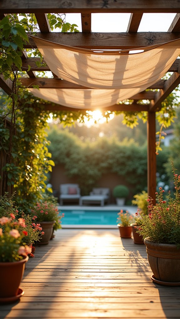 18 Simple DIY Pool Shade Ideas You Can Build Quickly stylish pergola roof design