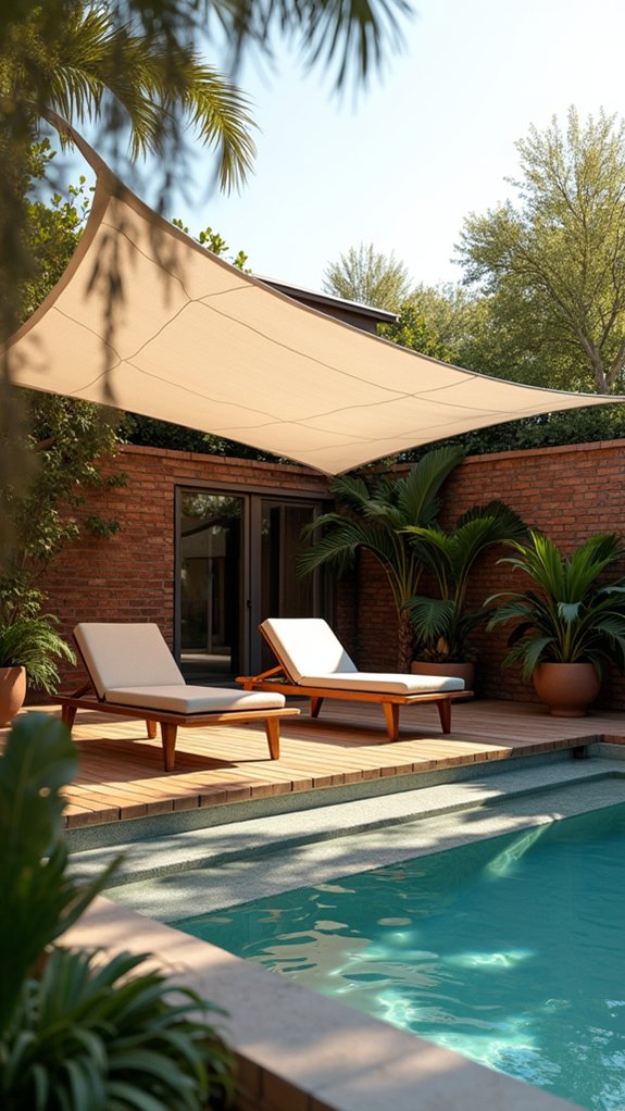 24 Beautiful Pool Shade Pavilion Ideas That Create a Retreat stylish poolside shade solution