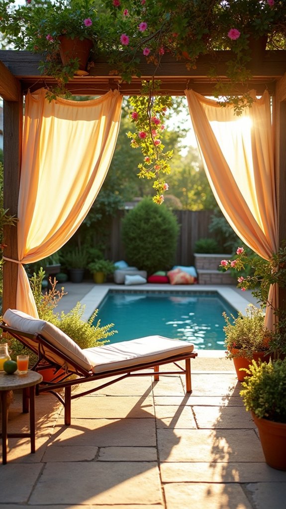 24 Creative Pool House For Small Backyard Ideas That Make Every Foot Count stylish poolside shade structure