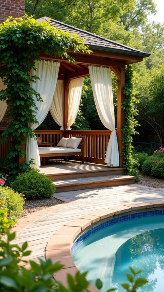 19 Smart Above Ground Pool Shade Ideas For Breezy Afternoons stylish retreat for relaxation