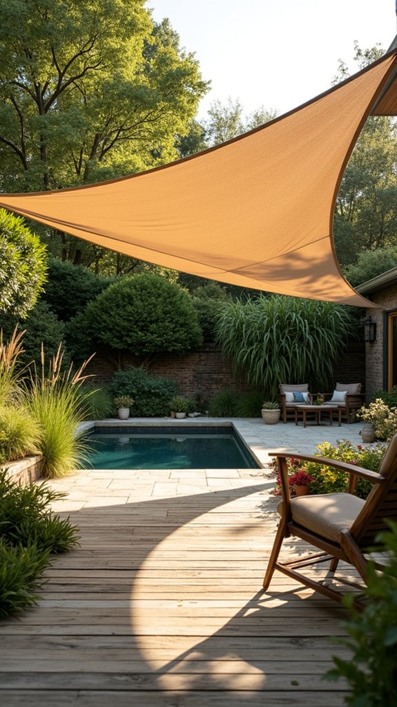 18 Natural Pool Shade Ideas That Rely on Beautiful Landscaping stylish shade for outdoor spaces
