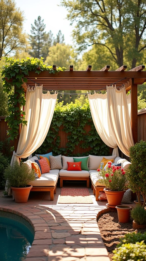 23 Creative Pool Cabana Decorating Ideas With Personality stylish shaded lounging area