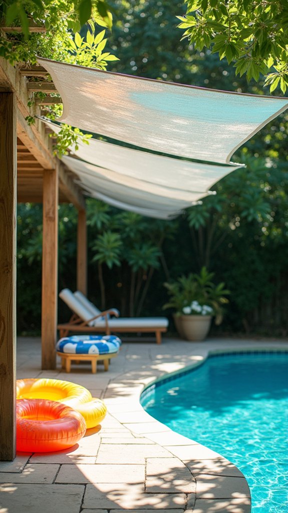 22 Quick Temporary Pool Shade Ideas For Instant Protection stylish sunshade for comfort