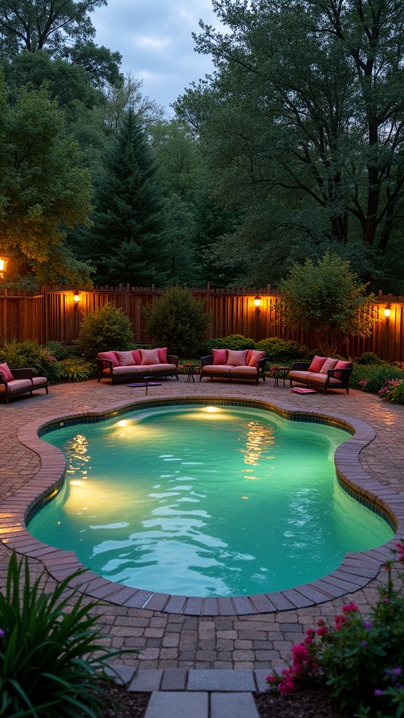 25 Bright Outdoor Pool Lighting Ideas That Elevate the Whole Yard submerged lighting enhances ambiance