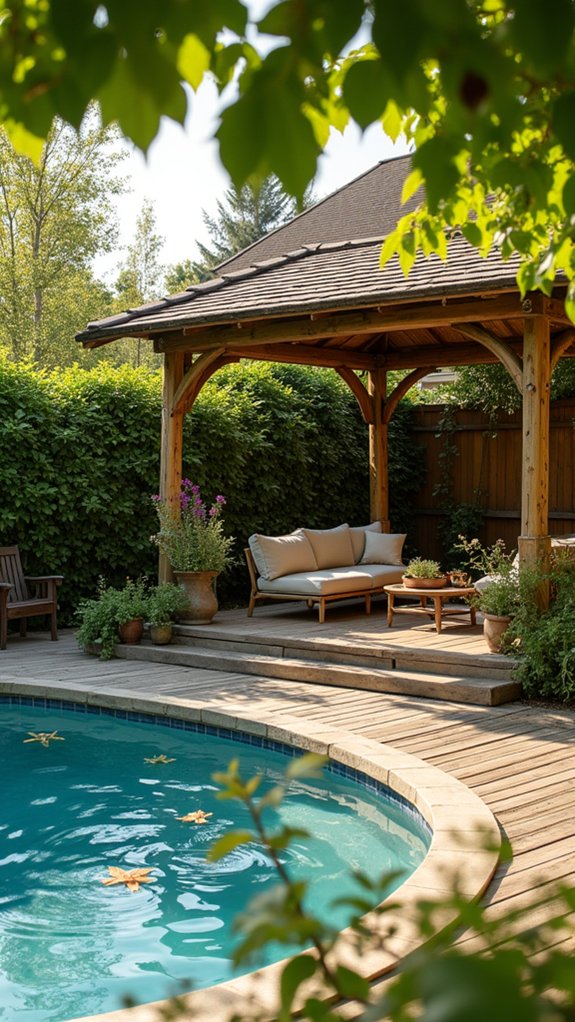 21 Backyard Pool Gazebo Ideas That Anchor the Space sustainable backyard gazebo design