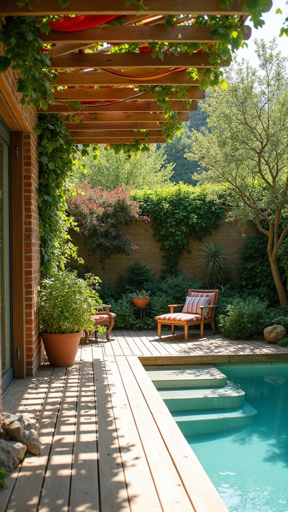 25 Breezy Pool House With Pergola Ideas That Add Shade and Style sustainable pergola material choices