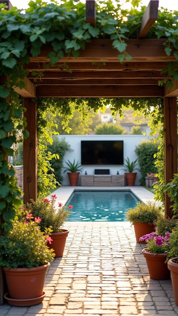 21 Trendy Pool Pergola With TV Ideas For Entertainment Outdoors sustainable recycled material pergola
