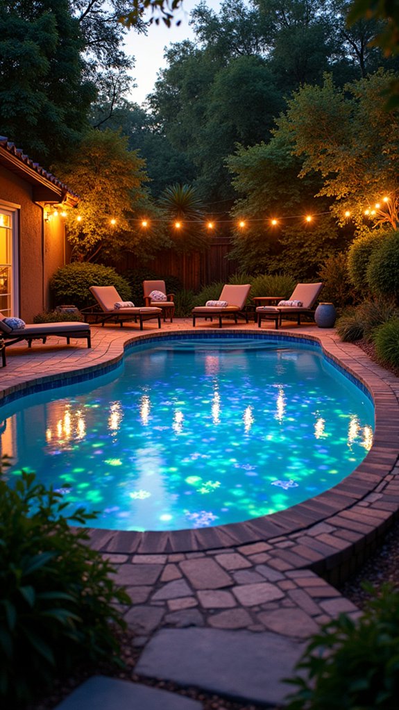 20 Creative Pool Lighting Ideas That Give Your Yard Extra Personality themed projector light effects