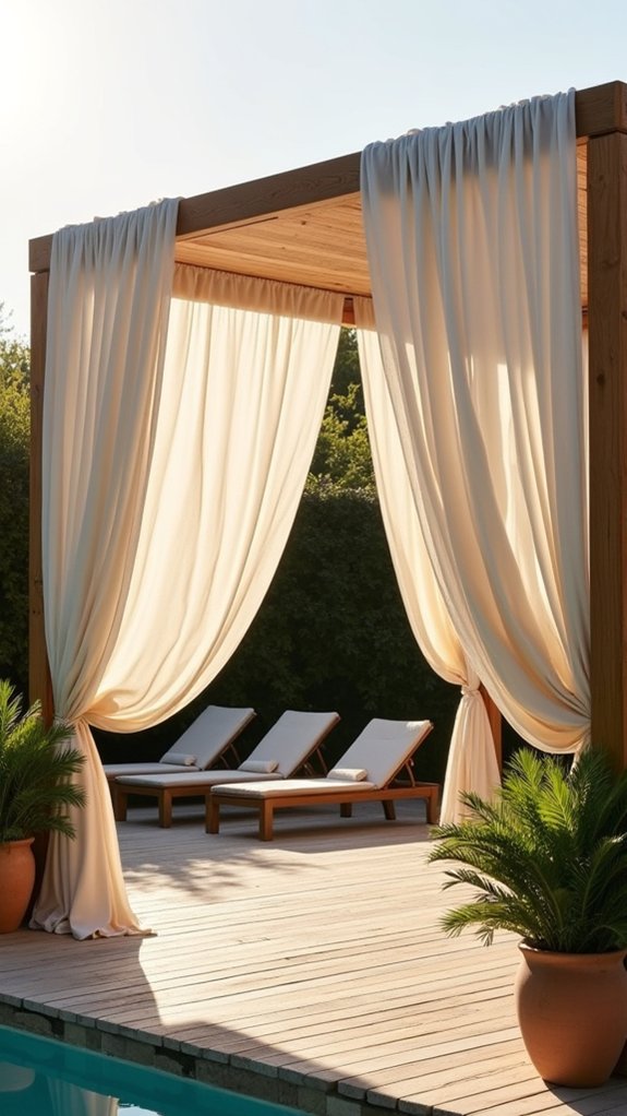 21 Fresh Pool Cabana Design Ideas With Clean Lines tranquil elegant draped retreat