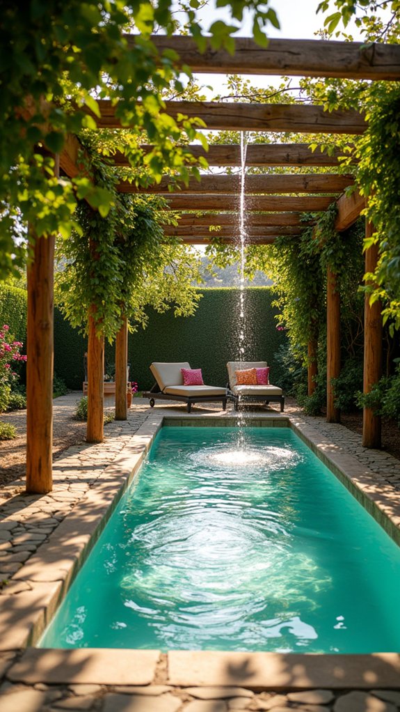 23 Fun Pool Pergola With Bar Ideas For Social Evenings tranquil floating pergola oasis