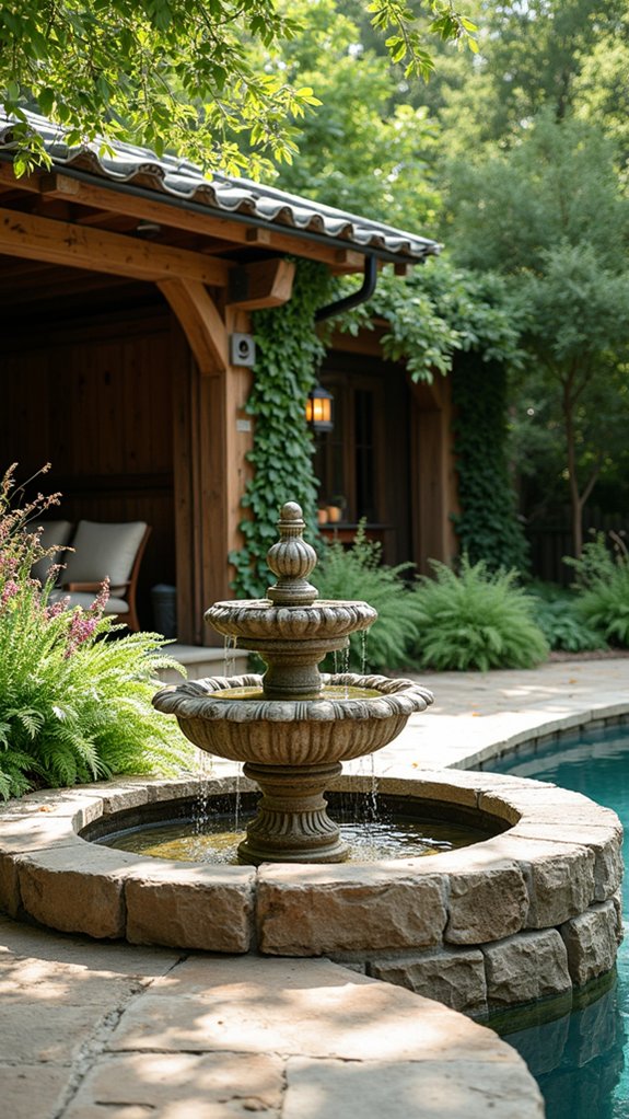 19 Rustic Pool Cabana Ideas With Natural Textures tranquil oasis with water