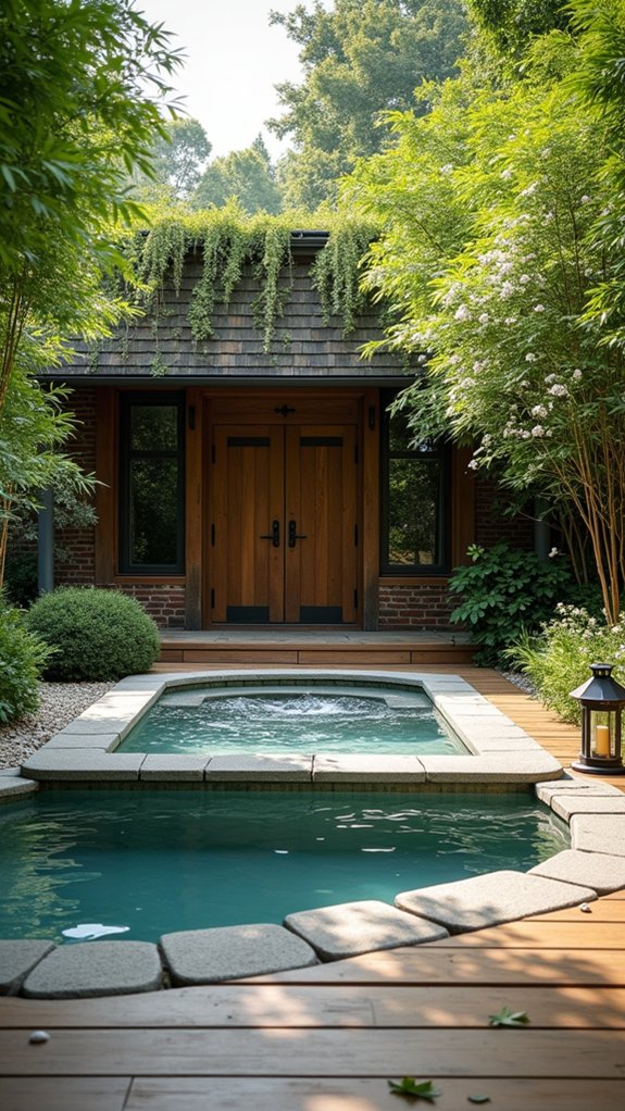 22 Refreshing Pool House With Jacuzzi Ideas For Pure Comfort tranquil zen inspired retreat