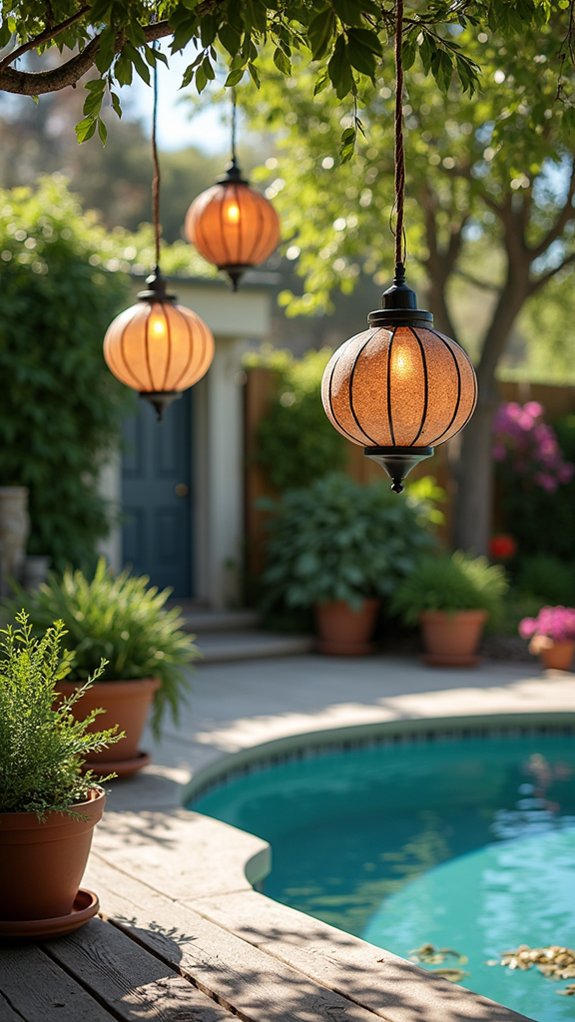 23 Budget Friendly Cheap Pool Shade Ideas That Still Work Well transformative evening pool lighting