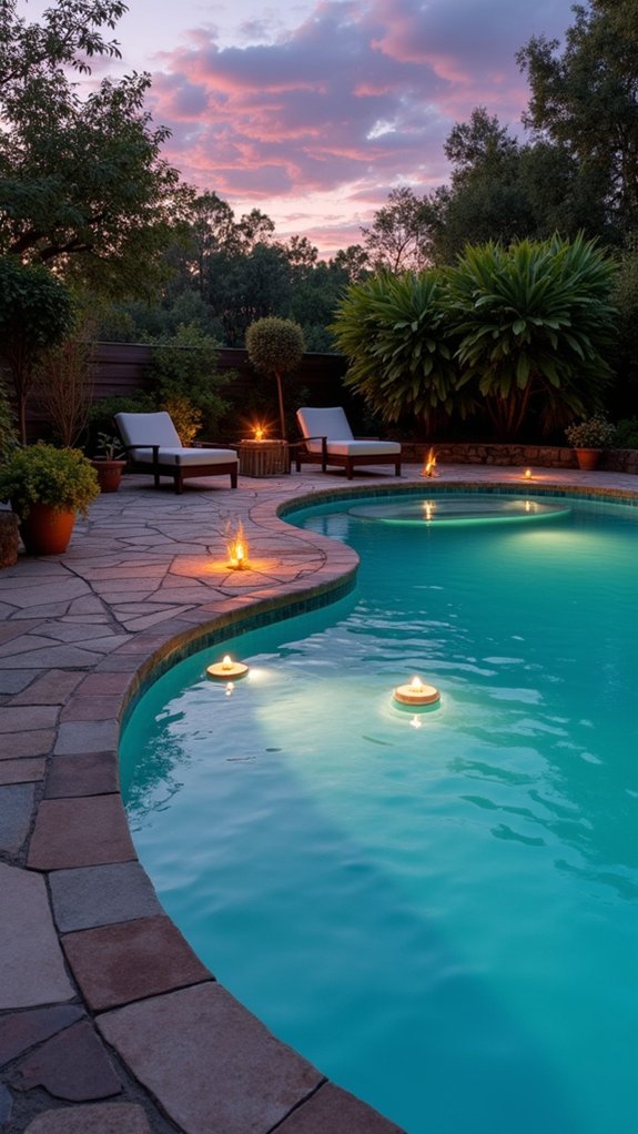 18 Relaxing Pool Lighting At Night Ideas That Create a Peaceful Mood transformative nighttime pool lighting