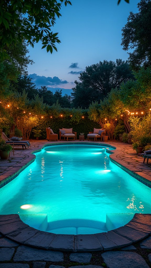 19 Outdoor Lighting Around Pool Ideas That Look Beautiful After Sunset transformative underwater led lights