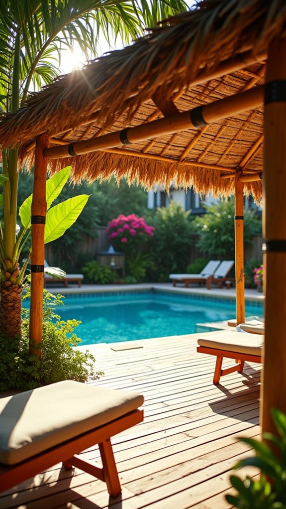 20 Practical Pool Shade Canopy Ideas For Hot Summer Days tropical charm outdoor oasis
