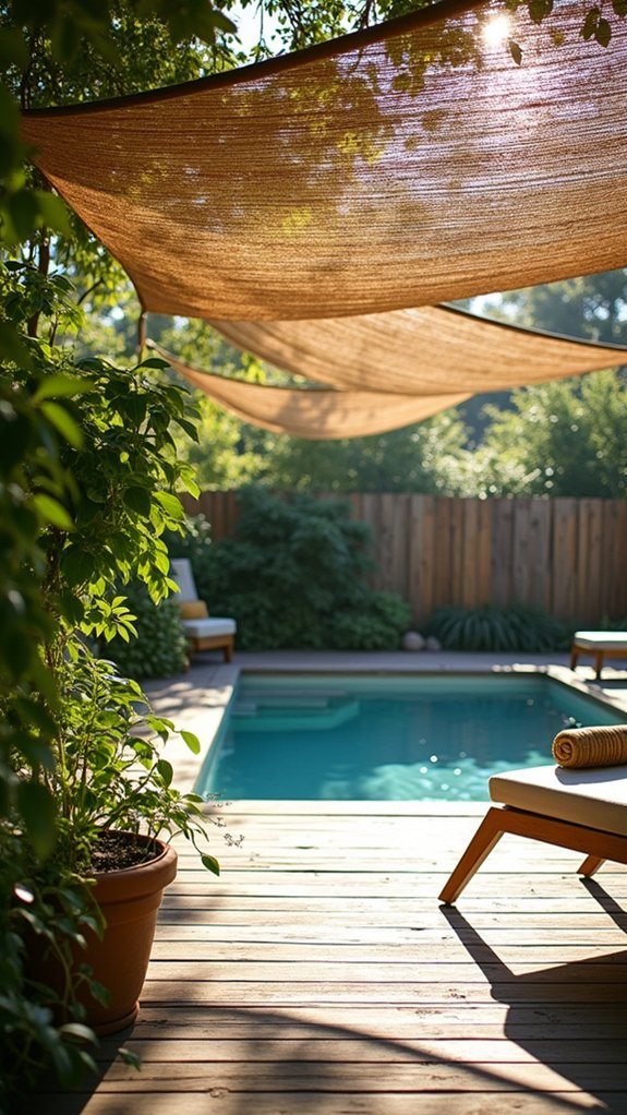 21 Thoughtful Pool Shade Design Ideas That Improve Comfort tropical elegance for outdoors