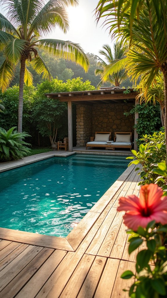 21 Inspiring Pool House Ideas That Transform Your Backyard tropical pool house paradise