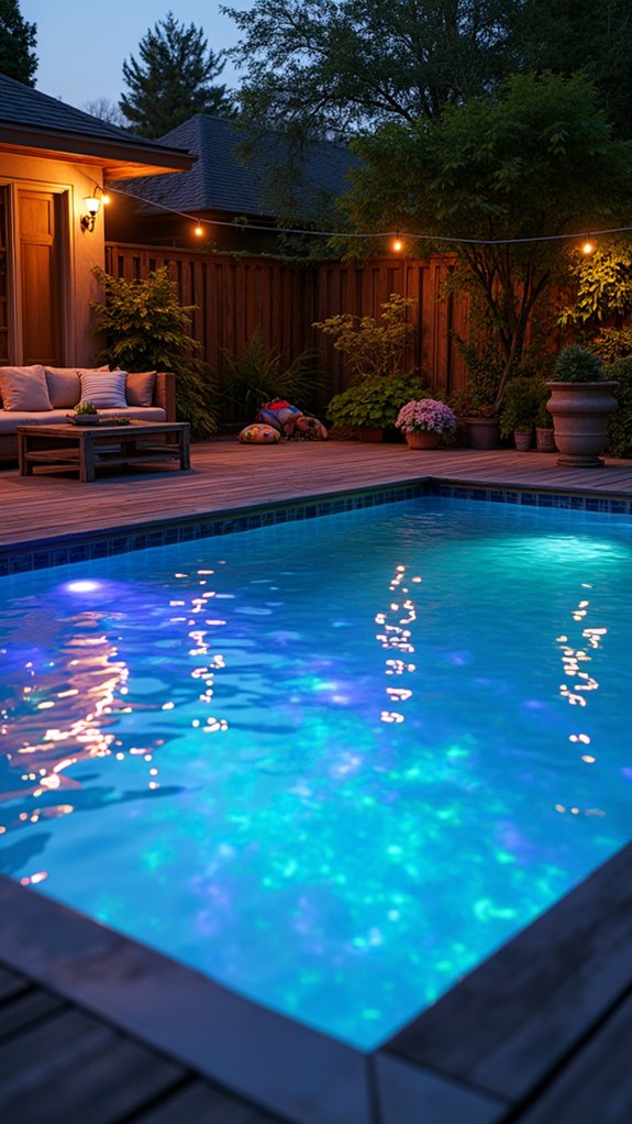 21 Brilliant Pool Lighting Ideas That Change Your Nighttime Atmosphere underwater color changing lights