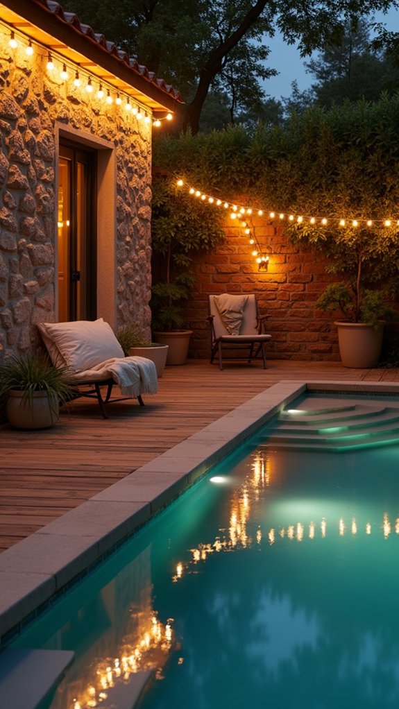 23 Warm Pool Wall Lighting Ideas That Wash Surfaces With Gentle Light versatile ambient pool lighting