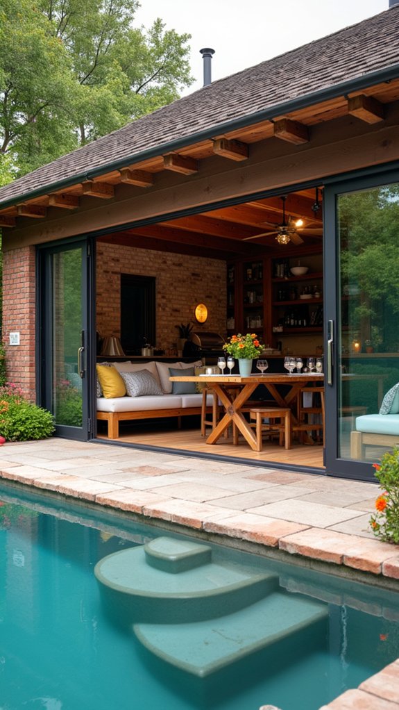 21 Inspiring Pool House Ideas That Transform Your Backyard versatile backyard relaxation space
