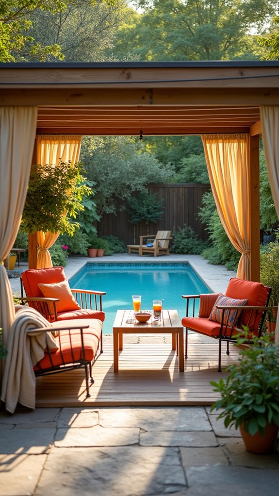 21 Clever Small Backyard Pool Cabana Ideas That Make Space Work Harder versatile modular outdoor furniture