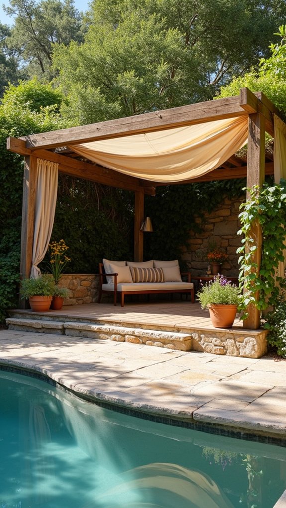 24 Beautiful Pool Shade Pavilion Ideas That Create a Retreat versatile multi level shade retreat