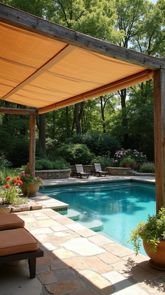 24 Beautiful Pool Shade Pavilion Ideas That Create a Retreat versatile outdoor shade solution