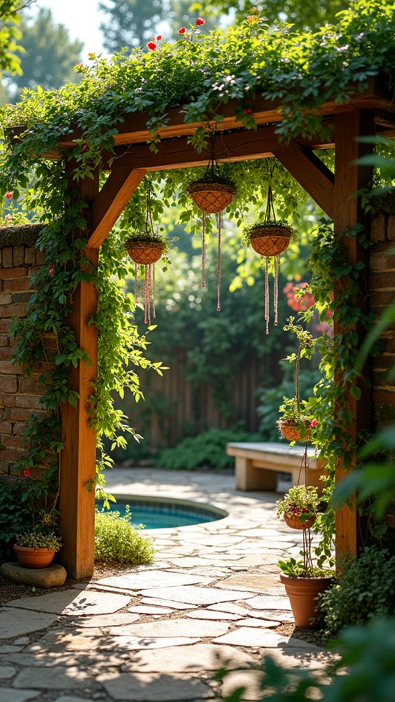 18 Natural Pool Shade Ideas That Rely on Beautiful Landscaping vertical greenery enhances charm