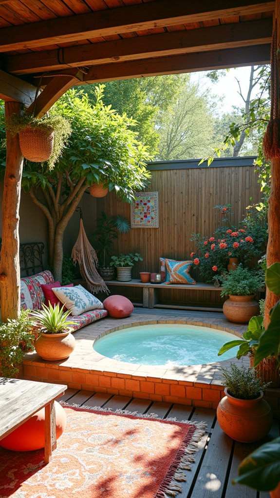 22 Refreshing Pool House With Jacuzzi Ideas For Pure Comfort vibrant bohemian pool oasis