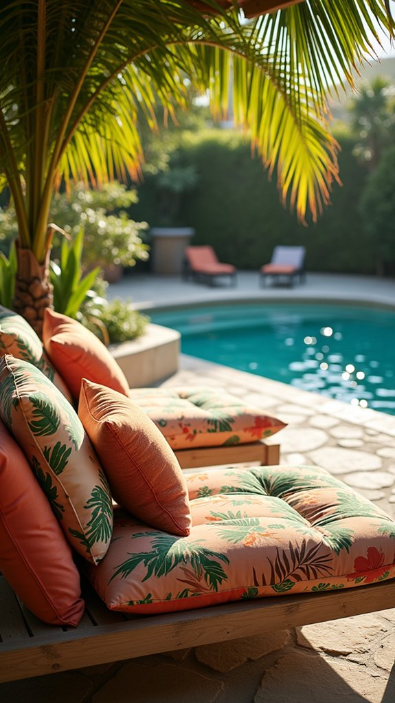 18 Stylish Pool Cabana Furniture Ideas That Complete the Look vibrant comfortable pool decor