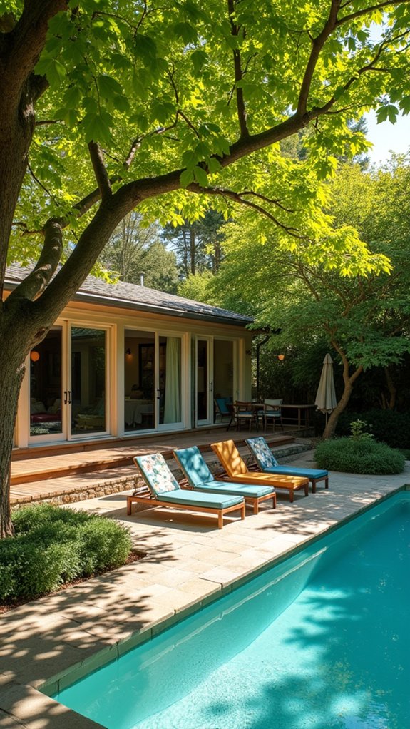 25 Shade Trees For Pool Area Ideas That Bring Cooling Greenery vibrant flowers ample shade