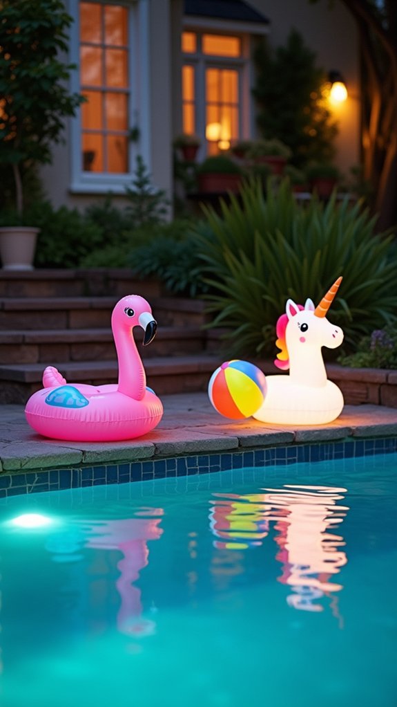 23 Smart Inground Pool Lighting Ideas That Brighten Every Corner vibrant glowing pool fun