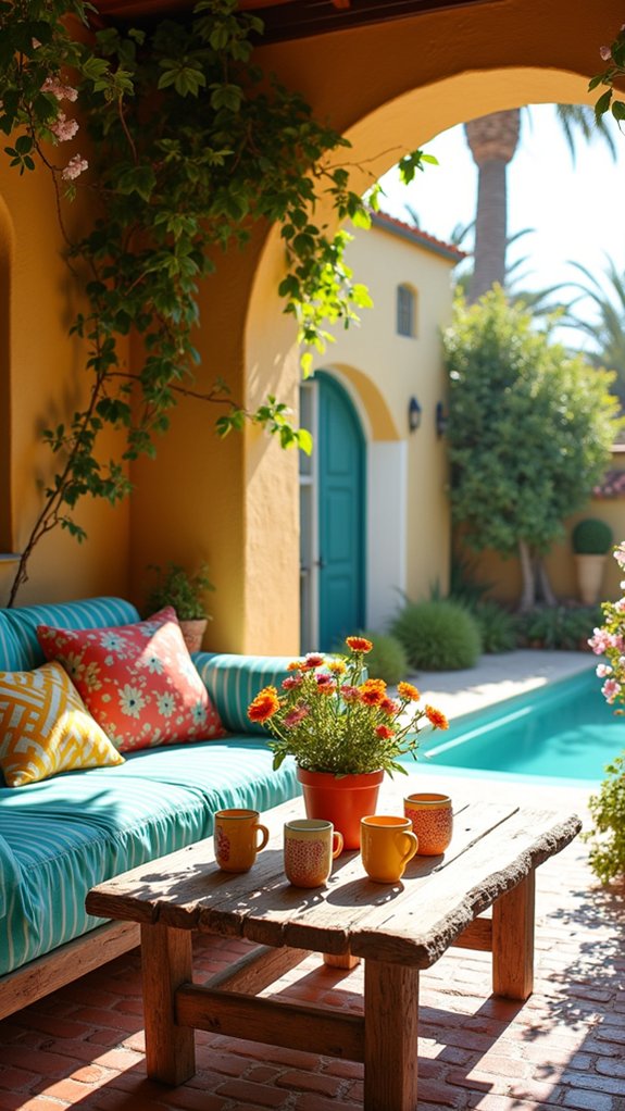 24 Mediterranean Pool Cabana Ideas With Breezy Coastal Flair vibrant joyful cabana atmosphere