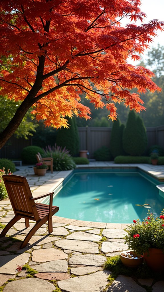 21 Pretty Shade Plants Around Pool Ideas That Add Color and Cover vibrant leaves dappled shade