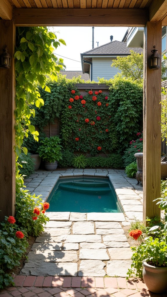 21 Clever Small Backyard Pool Cabana Ideas That Make Space Work Harder vibrant oasis for relaxation