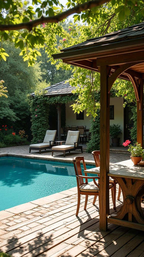 23 Elegant Pool House With Gazebo Ideas For Outdoor Gatherings vintage charm meets functionality