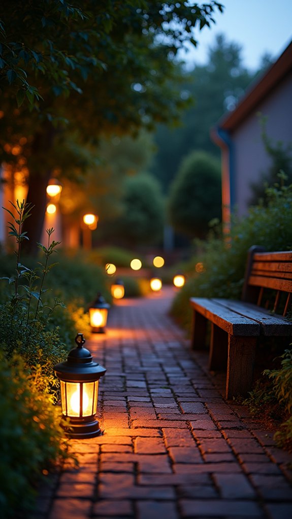 18 Relaxing Pool Lighting At Night Ideas That Create a Peaceful Mood welcoming pathway lighting ambiance