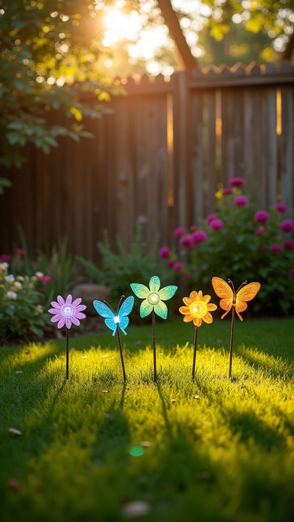 22 Event Ready Pool Lighting Ideas That Set the Perfect Scene whimsical illuminated garden stakes