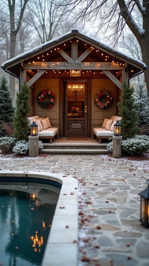 23 Elegant Pool House With Gazebo Ideas For Outdoor Gatherings winterized gazebo cozy gatherings