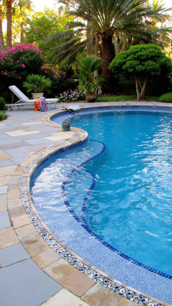 22 Brilliant Pool Tile Ideas With A High-End Finish accent tiles enhance aesthetics