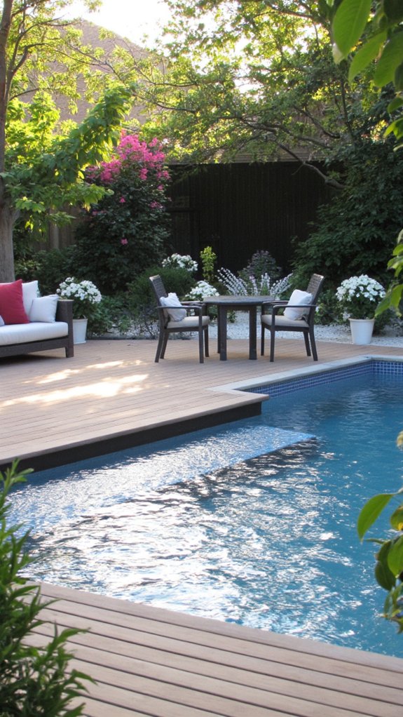 25 Inviting Backyard Pool Area Inspiration For Total Comfort accessible pool deck design